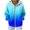 Sky Blue, variant on Ecqkame Women's Casual Hoodies Pit Striped Textured Long Sleeve Hoodie Full Zip Loose Pocket Hooded Sweatshirts Navy XL