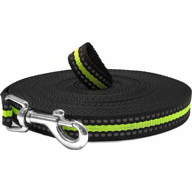 GFDYREE Dog/Puppy Obedience Long Recall Training Agility Lead Leash - Perfect for Pet Behavior Training, Multiple Sizes (150 ft, Reflective Black)