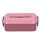 thumbnail image 1 of Contenedor de alimentos de acero inoxidable 304, caja de almuerzo rectangular aislada portátil Bento Box con asa de una sola capa 700 ml, 1 of 14