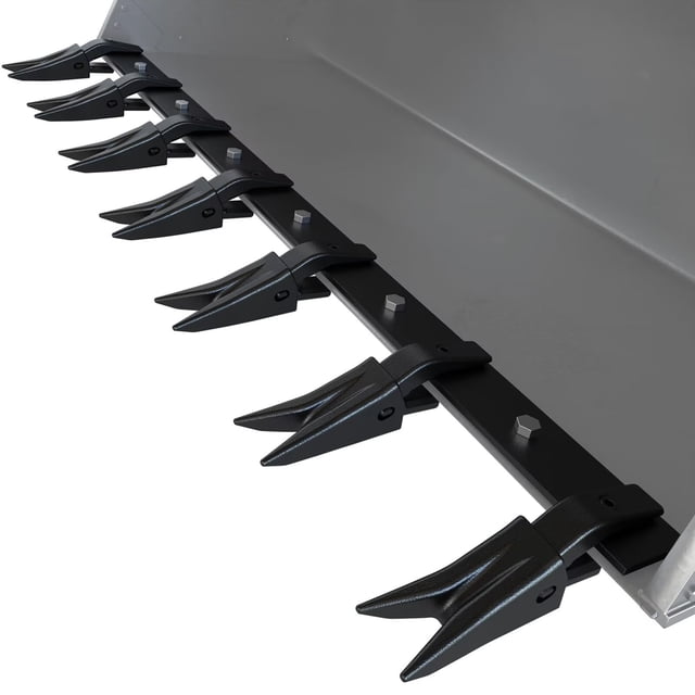 Bingirl Heavy Duty 53-Inch Bucket Tooth Bar for Sub-Compact Tractors Bucket Teeth Fits 1/2-Inch Bucket Cutting Edges or Less No Drilling Required-Black
