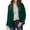 Dark Green, variant on CharmCyan Women’s Velvet Blazer Long Sleeve Open Front Classic Fit Lapel Collar Soft Textured Jacket for Office Casual Wear Black L