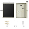 thumbnail image 6 of Shadow Box Frame 11x14  Deep Large Display Case With Beads Door And Glass Window Wood Memory For Pictures Medals Memorabilia Collections Rustic Grey, 6 of 7