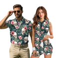 thumbnail image 2 of KUIFORTI Skull Flower Matching Golf Shirts for Couple Quarter Zip Matching Couple Golf Shirts Workout Athletic Dresses Quick Dry Breathable Fabric for Golf,Tennis,Hiking,Running,Gym, 2 of 7