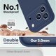 thumbnail image 3 of Funda de Silicona Premium, Forro de Microfibra, a Prueba de Golpes, para iPhone 17 Pro 6.3", Azul Marino, 3 of 7