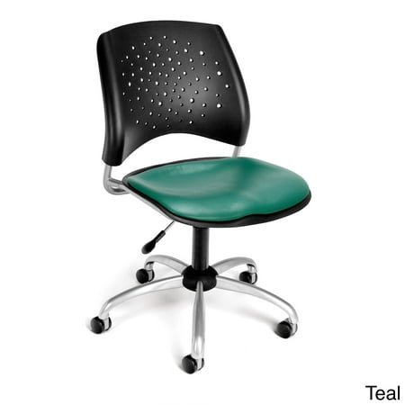 OFM Star Swivel Drafting Chair with Vinyl Seats and Drafting Kit in Teal