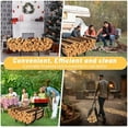 thumbnail image 7 of Firewood Rack Indoor with Log  - 34Inch Fireplace Wood Holder, Black Outdoor Firewood Storage Organizer, Heavy Duty Log Holder for Fireplace, Patio Deck, Wood  Tool, 7 of 7