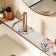 thumbnail image 2 of Yayeee Faucet Mat for Kitchen Sink 14.7" Diatomite Long Splash Guard Pad, Pink Flower, 2 of 7
