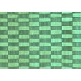 thumbnail image 1 of Ahgly Company Indoor Rectangle Abstract Turquoise Blue Modern Area Rugs, 5' x 8', 1 of 4