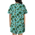 thumbnail image 3 of Bixox Women's Pineapple Sea Turtle Printed Pajama Set 2 Piece Lounge Set Top and Shorts Soft Pajamas, Shorts with Pockets, 3 of 7
