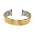 thumbnail image 3 of Bandini Bracelet de Montre Extensible en Acier Inoxydable Ton Or 19mm pour Hommes, Extrémité Droite, Bracelet de Montre en Métal Extensible, Sans Boucle, 3 of 7