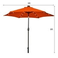 thumbnail image 3 of Costway 9' Solar LED Lighted Patio Market Umbrella Tilt Adjustment Crank Lift Orange, 3 of 9
