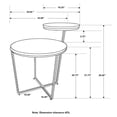 thumbnail image 7 of Yael Round Mango Wood Accent Side Table Natural and Gunmetal, 7 of 7