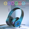 thumbnail image 4 of Hwkond Headphones Wireless Bluetooth Headphones Wireless Bluetooth Headset Subwoofer Bluetooth 5.2 Mobile Computer Game Music Sports Game Headphones Wtih LED Light on Clearance, 4 of 8