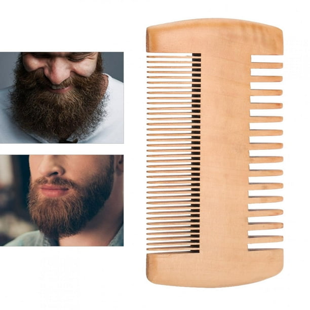 Kit d'entretien pour barbe - Peigne en bois à dents fines, Brosse