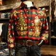 thumbnail image 2 of Lumeqa Christmas Shirts for Men Long Sleeve Button Down Dress Shirt Novelty Hawaiian Tops Ugly Xmas Holiday Party Clothes, 2 of 5