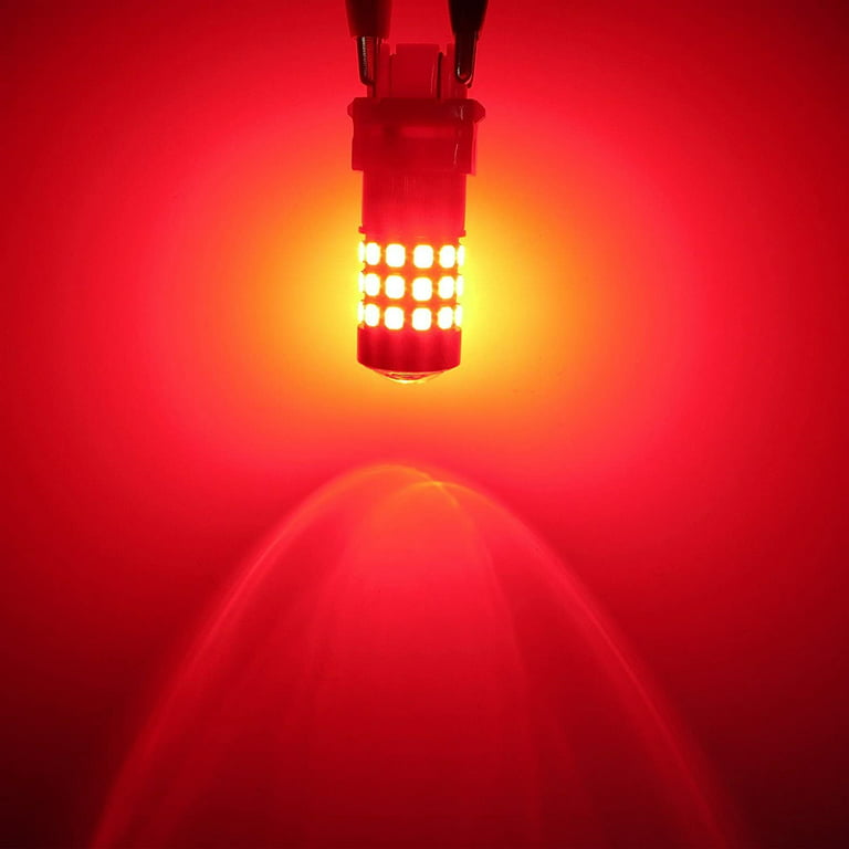Alla Lighting 2pcs Super Bright Pure Red 7507 PY21W 12496 LED