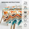 thumbnail image 3 of Elephant Table Cloth Round Table Cover Wrinkle Resistant Waterproof Tablecloth 60 Inch Washable for Kitchen Party Picnic Fall Decorations for Home Animal, 3 of 6