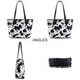 thumbnail image 4 of Bolso Montana West de piel con estampado de vaca para mujer, color negro, 4 of 6