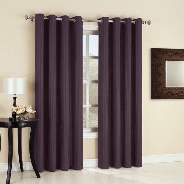 Sun Zero Fabian Tone on Tone Striped Grommet Top Blackout Panel