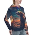 thumbnail image 6 of Daiia Starry Sky Cloud Puppy Pattern Women's Fashion Hoodies & Sweatshirts with Kangaroo Pocket Hooded Sweatshirt with Eye-catching Drawstrings-Medium, 6 of 7