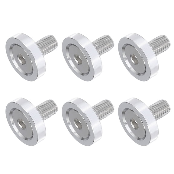 Unique Bargains 6Pcs Silver Tone M8x20mm Aluminum Alloy Bumper Washer Bolt Engine Bay Fastener Tool for Car Motorcycle