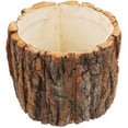 thumbnail image 2 of MasteelfCA Natural Wood Flower Container Rustic Bark Design Planter Party Home Decor, 2 of 7