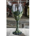 thumbnail image 2 of Bohemian Absinthe La Fee Verte Skull With Green Gem And Vine Stem Wine Goblet, 2 of 9