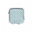 thumbnail image 2 of Anchor Ottoman Cover, Pattern with Anchors, 2 Piece Slipcover Set with Ruffle Skirt for Square Round Cube Footstool Decorative Home Accent, Standard Size, Pale Blue Dark Green, by Ambesonne, 2 of 5