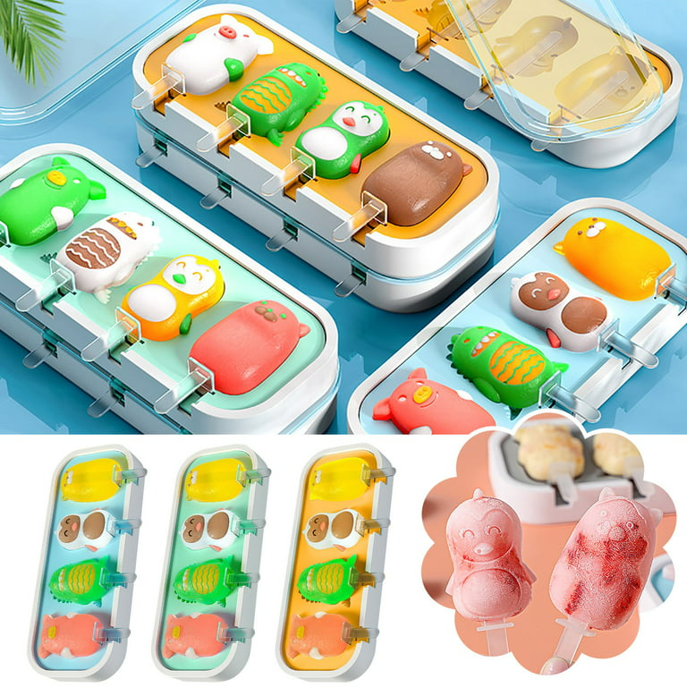  Popsicle Mold Set 4 Pieces Homemade Silicone Popsicle
