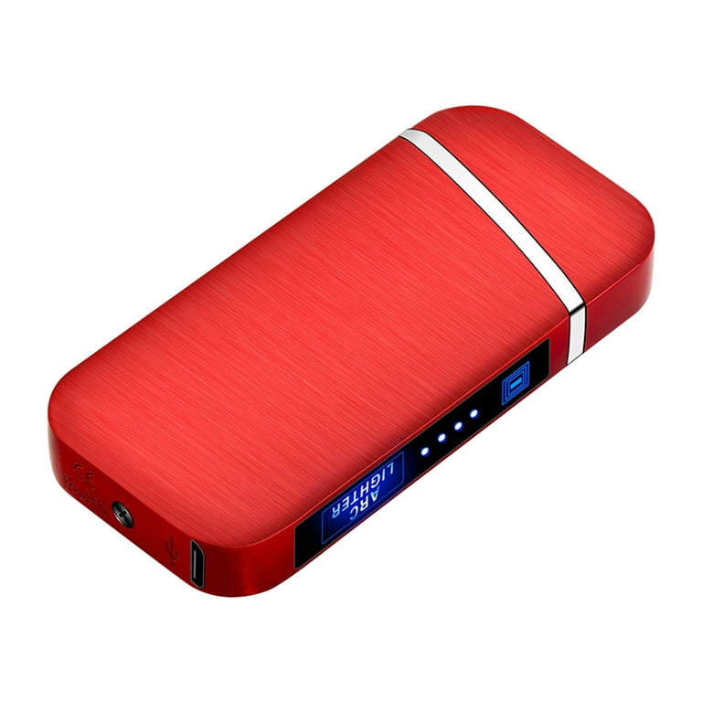 battery powered cigarette lighter USB Rechargeable Cigarette Lighter | Flameless Dual Ignition | Windproof  Metal Alloy | LED Power Display | Ultra-Thin Portable | Gift Box | Battery  Powered | No Flame | Travel Hiking Use