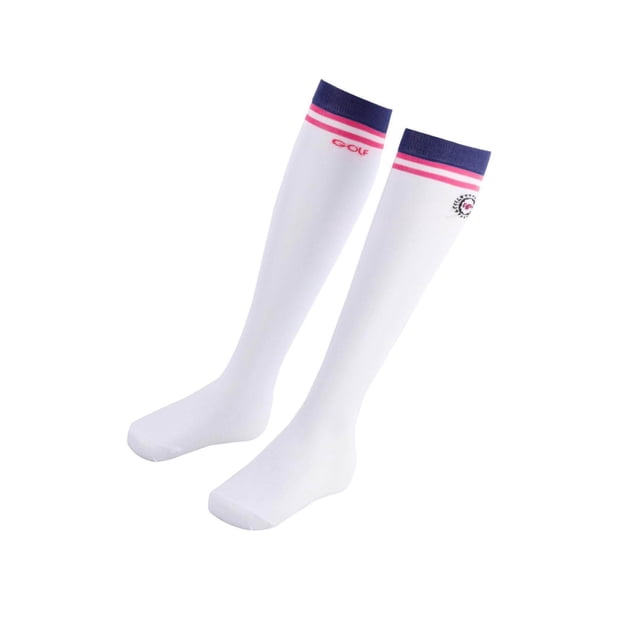 Bas de Golf pour Femmes Surchaussettes Chaussettes Hautes à Rayures Grande Taille Golf École Marine