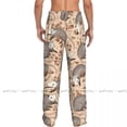 thumbnail image 4 of Mens Woman Casual Pajama Long Pant Loose Elastic Waistband Cute Opossum And Roses Cozy Sleepwear Home Lounge Pants, 4 of 7