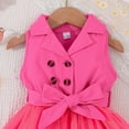thumbnail image 5 of Girl Outfits Girls Clothing Sets Toddler Girls Princess Dresses Sleeveless Button Tops Sundress Tutu Skirts Outfit, 5 of 7