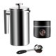 thumbnail image 2 of 800ml/1000ml Prensa Francesa Cafetera Olla Acero Inoxidable Doble Pared Preparada, 2 of 11