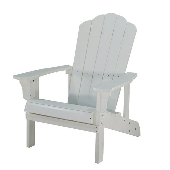 Key West Outdoor Plastic Wood MMTX Chair, Patio Chair for Deck, Backyards, Lawns, Poolside, and Beaches, Weather Resistant, White