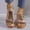 Brown, variant on Toe Loop Sandals wedge sandals for Women platform Flat Open Toe wedge sandals Arch Support Wedge Flat Heel Stability Medium Arch