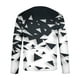 thumbnail image 4 of Blusas y camisas de manga larga con cuello redondo para hombre, blusa informal de manga larga con cuello redondo y estampado de rayas, blusa de poliéster para hombre, 4 of 5