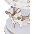 thumbnail image 5 of Caja de música con carrusel GIF para niños navideños (blanca), caja de música de madera con carrusel, caja de música octogonal, regalos de cumpleaños, regalos de Navidad, accesorios ER, 5 of 5
