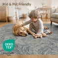thumbnail image 4 of ODIKA 4'x6' Washable Area Rug Stain Resistant, Low Pile, Easy Care Abstract Fluid Veined Motif Featuring Geometric Plush Lightweight for Dorm Room, Small Living, 4 of 7