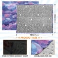 thumbnail image 4 of Fluorescent Cover blanket 70x55 inch frannel blanket Office nap blanket Camping blanket Bedding travel blanket Glow blanket Purple Flowers, 4 of 8