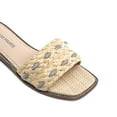 thumbnail image 4 of DREAM PAIRS Women’s Raffia Slide Sandals – Rhinestone Embellished Summer Flat Slip-Ons, 4 of 7