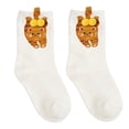 thumbnail image 1 of Chaussettes Crew Chat Ludique avec Pompons 3D pour Usage Quotidien Doux Confortable, 1 of 4