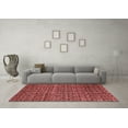 thumbnail image 3 of Ahgly Company Indoor Round Abstract Red Modern Area Rugs, 3' Round, 3 of 4