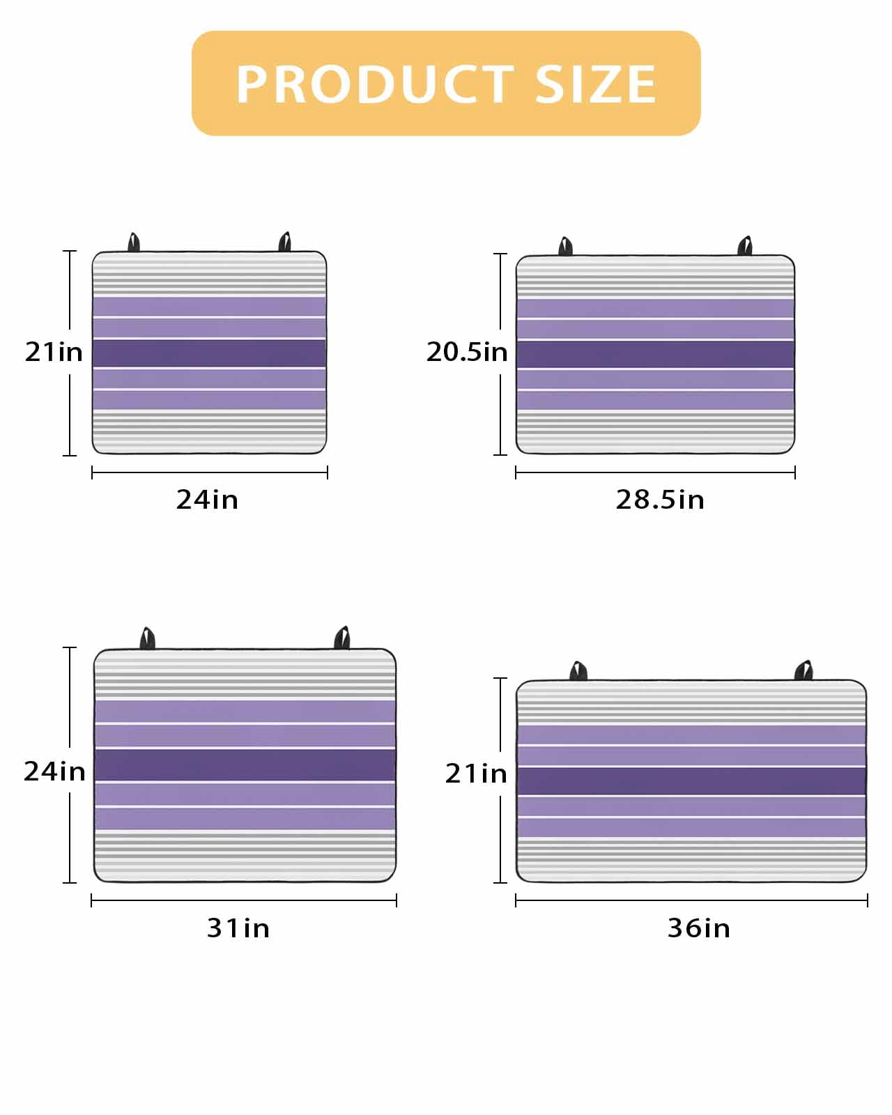 nqOlkjepod Large Induction Cooktop Protector Mat 36"x21", Purple Ombre Stripes Stove Top Covers for Electric Stove, Minimalist Gradient Lines Texture Stove Burner Cover Mats, Glass Top Stove Cover