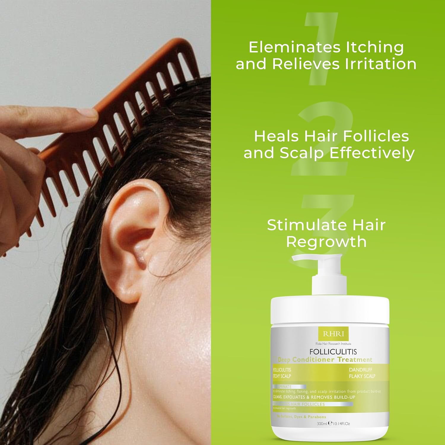 Folliculitis Deep Conditioner | Effective Scalp Treatment for Seborrheic Dermatitis, Psoriasis, Dry Itchy Scalp