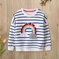 thumbnail image 2 of Karoyedx Boys Crew Neck Sweatshirt Toddler Boy Girl Sweatshirt Fall Outfits Cute Cotton Long Sleeve Crewneck Shirt Little Kids White Size,7-8 Months, 2 of 7