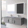 thumbnail image 6 of Thames 60" W x 19" D x 17.75" H Wall-Mounted Double Bathroom Gray Vanity, 6 of 9