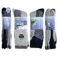 thumbnail image 2 of Falari 2 Pairs Merino Wool Socks Excellent for Cold Weather Temp 5-25°F Thermal Socks Navy & Gray, 2 of 6