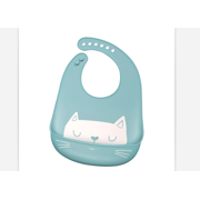 Nokiwiqis Silicone Baby Bibs, Adjustable Waterproof Feeding Bibs with Large Food Catcher, Easily Wipe Clean