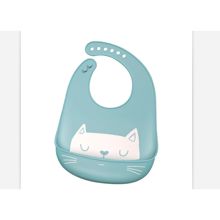Nokiwiqis Silicone Baby Bibs, Adjustable Waterproof Feeding Bibs with Large Food Catcher, Easily Wipe Clean